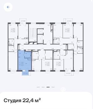 Студия квартира, вторичка, 22м2, 3/11 этаж