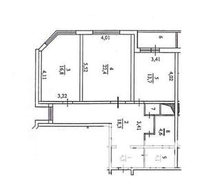 2-к квартира, вторичка, 85м2, 9/25 этаж