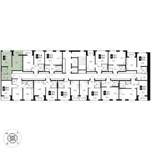 1-к квартира, вторичка, 41м2, 13/17 этаж