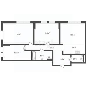 4-к квартира, вторичка, 78м2, 17/17 этаж