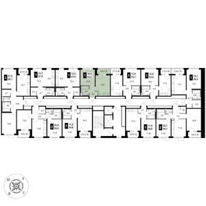 1-к квартира, вторичка, 33м2, 9/17 этаж