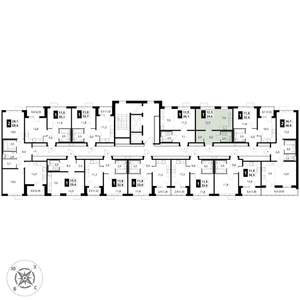 Студия квартира, вторичка, 30м2, 3/16 этаж