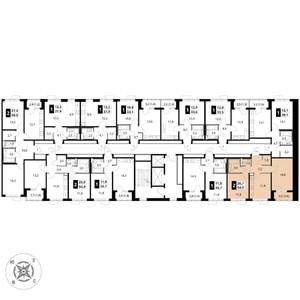 2-к квартира, вторичка, 54м2, 14/17 этаж