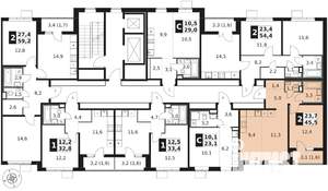 2-к квартира, вторичка, 46м2, 11/17 этаж