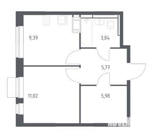 1-к квартира, вторичка, 36м2, 7/12 этаж