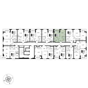 1-к квартира, вторичка, 34м2, 8/17 этаж