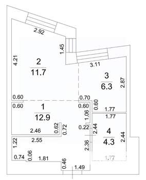 2-к квартира, вторичка, 35м2, 9/26 этаж