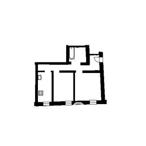 2-к квартира, вторичка, 52м2, 2/5 этаж