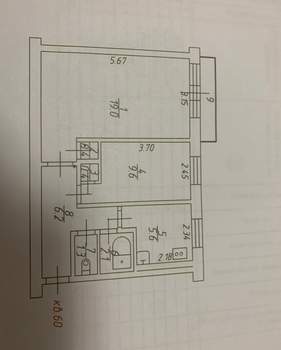 2-к квартира, вторичка, 45м2, 5/5 этаж
