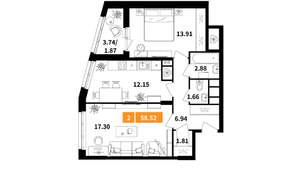 Студия квартира, вторичка, 29м2, 9/9 этаж