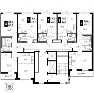 Студия квартира, вторичка, 22м2, 13/16 этаж