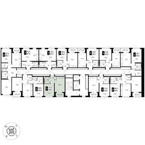 1-к квартира, вторичка, 35м2, 8/17 этаж