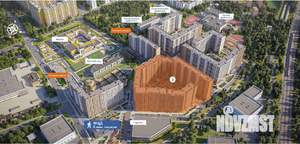 1-к квартира, строящийся дом, 34м2, 7/15 этаж