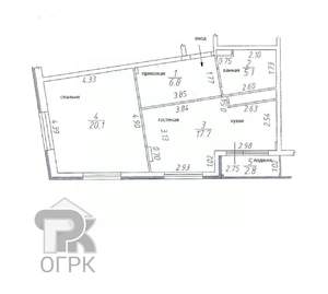 1-к квартира, вторичка, 53м2, 13/21 этаж