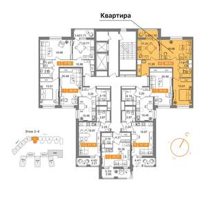 2-к квартира, вторичка, 59м2, 11/22 этаж