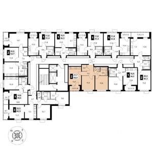 2-к квартира, вторичка, 51м2, 9/17 этаж