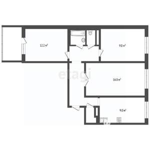 3-к квартира, вторичка, 61м2, 4/5 этаж