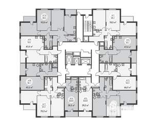 2-к квартира, вторичка, 46м2, 20/25 этаж