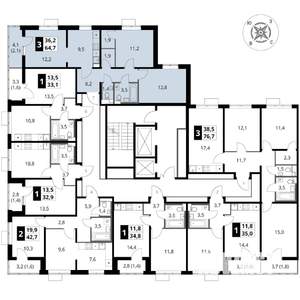 3-к квартира, вторичка, 65м2, 7/17 этаж