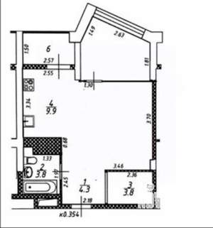 2-к квартира, вторичка, 48м2, 14/25 этаж