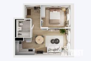 1-к квартира, вторичка, 40м2, 5/12 этаж