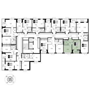 1-к квартира, вторичка, 35м2, 8/17 этаж