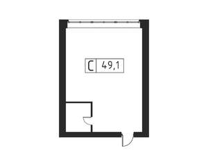 Студия квартира, вторичка, 49м2, 2/8 этаж