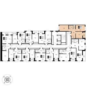 2-к квартира, вторичка, 57м2, 8/17 этаж