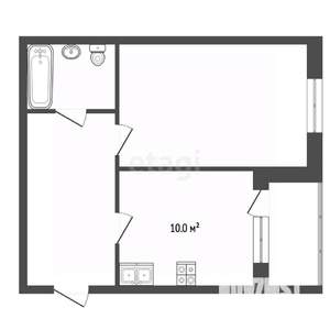 1-к квартира, вторичка, 39м2, 1/3 этаж