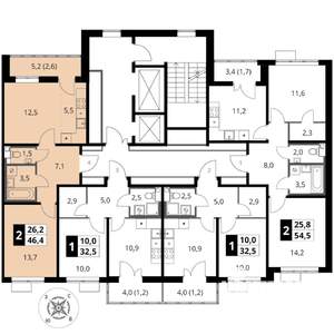 2-к квартира, вторичка, 46м2, 6/16 этаж