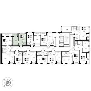 1-к квартира, вторичка, 32м2, 4/17 этаж