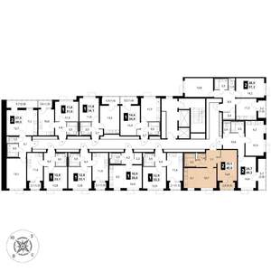 2-к квартира, вторичка, 45м2, 4/17 этаж