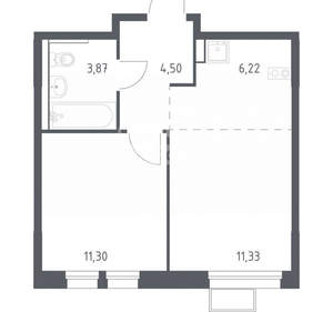 2-к квартира, вторичка, 37м2, 10/17 этаж