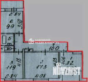 3-к квартира, вторичка, 62м2, 8/12 этаж