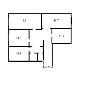 4-к квартира, вторичка, 102м2, 18/18 этаж