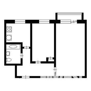 2-к квартира, вторичка, 44м2, 7/9 этаж