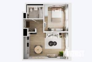 1-к квартира, вторичка, 42м2, 5/12 этаж