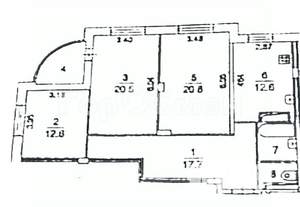 3-к квартира, вторичка, 90м2, 22/25 этаж