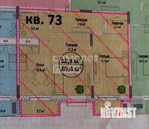 2-к квартира, вторичка, 61м2, 3/5 этаж
