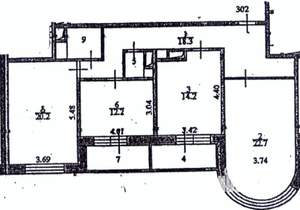 3-к квартира, вторичка, 96м2, 12/26 этаж