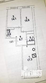 2-к квартира, вторичка, 64м2, 20/25 этаж