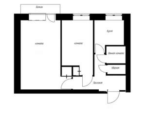 2-к квартира, вторичка, 45м2, 8/9 этаж