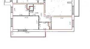 2-к квартира, вторичка, 64м2, 13/17 этаж