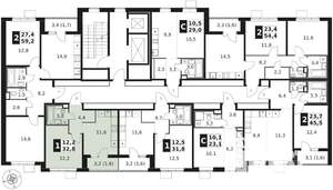 1-к квартира, вторичка, 33м2, 14/17 этаж