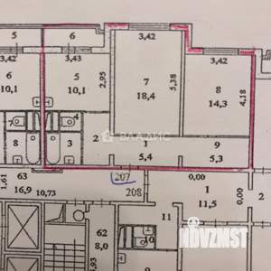 2-к квартира, вторичка, 65м2, 9/23 этаж