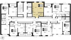1-к квартира, вторичка, 29м2, 14/17 этаж