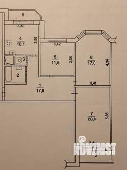 3-к квартира, вторичка, 81м2, 9/22 этаж