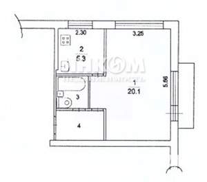 1-к квартира, вторичка, 32м2, 2/5 этаж