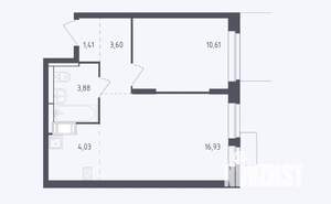 1-к квартира, вторичка, 40м2, 5/12 этаж