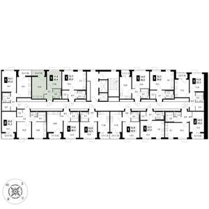 1-к квартира, вторичка, 35м2, 4/17 этаж